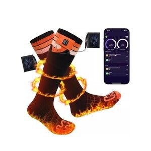 Mecmic Heated Socks for Men Women w APP Control 3000Mah 17H Heat Socks Medium